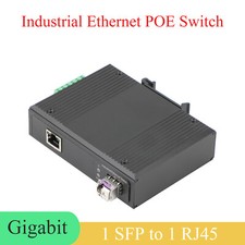 Gigabit SFP Industrial Transceiver 1 SFP to 1 POE 100M/1000M Fiber Optic Switch picture