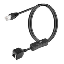 Cat6 Ethernet Cable with On/Off Switch High Speed RJ45 Male to Female Extension picture