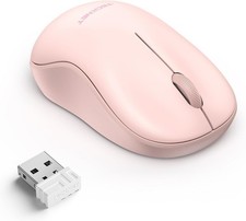 TECKNET Wireless Mouse for Laptop, 2.4G Silent Computer  Small Mouse - PINK picture