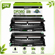 DR360 Drum Unit 2PK BK Premium for DCP-7030 DCP-7040 HL-2140 HL-2170W MFC-7340 picture