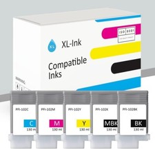 PFI-102 Ink Tank Cartridges Compatible PFI102 for IPF500 IPF510 IPF600 (5 Pack) picture