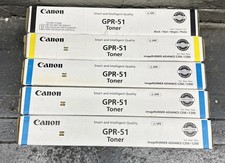Lot Of 5 Canon GPR-51 Ink Cartridge - Yellow,Cyan,Black - Genuine New OEM Kit picture