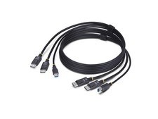 StarTech 6ft (1.8m) Dual-DisplayPort and USB 5Gbps KVM Cable, 4K 60Hz, DP 1.2 an picture