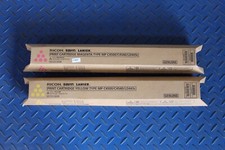 Set 2x Ricoh Savin Lanier Toner Cartridges 841344 841343 Magenta Yellow picture
