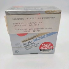 NOS 1989 Sealed 3M High Density DS/HD 3.5