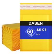 Dasen Kraft Bubble Mailers 3.5x5 Inch 50 Pcs,Small Self-Sealing 3.5x5-50Pc picture