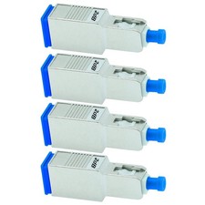 4 Pcs 2dB SC UPC Connector Fiber Optic Optical Single Mode Attenuator Metal Blue picture