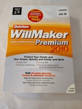 Quicken WillMaker PREMIUM 2010 Estate Planning Software CD and Manual Set picture