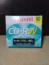 Maxell CD-RW 700MB 80min 1-4x Silver 10 Pack -still in original package picture