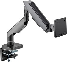Eyes 19 Single Monitor Arm Mount Gray Adjustable VESA Desk - NEW picture