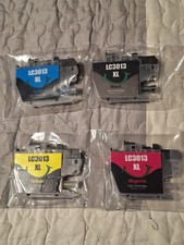 Brothers LC 3013 XL High Yield Ink Cartridges In Black, Cyan, Magenta, Yellow. picture
