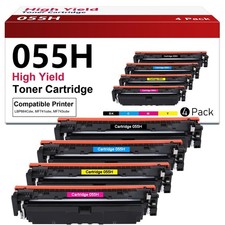 ** NEW Canon Toner | 055H / 055 | Black/Color | With Chips | Compatible | 4-Pack picture