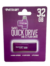 NEW - Patriot -  Pink 32GB Flash Drive, Swivel Memory Quick Drive USB 3.1  (NWT) picture