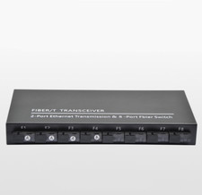 1Pc 1000M Ethernet Optical Fiber Switch 8 SC fiber 2 RJ45 Fiber Media Converter picture