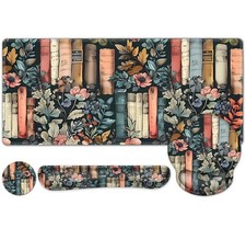Nature Aesthetic Florals Books Pad, XXL Large Desk Mat Extended Reading Desk ... picture