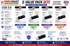 Toshiba TransMemory USB 3.0 Flash Drive – Pack of 5 | Fast, Reliable & Porta Lot picture