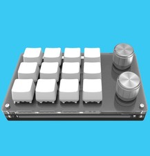 USB Knob design Mini 12-Key Mechanical Keyboard Programmable Keys Keypad d picture