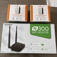 Jetstream N300 ERACN300 WiFi Router + 2 WiFi Range Extenders 2.4ghz, Brand New picture
