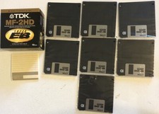 17 Total TDK MF-2HD Micro Floppy Disks Storage Double Sided Super EB picture
