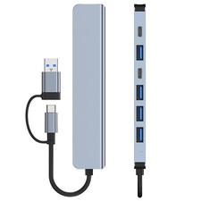 CAMVATE USB Docking Station 7 in 2 USB-C/A Male to USB 3.0 USB 2.0 Female Adapte picture