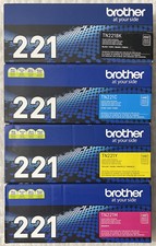 Brother 221 Black Cyan Magenta Yellow TN221BK TN221C TN221M TN221Y Toner Set OEM picture