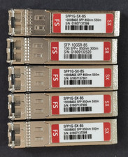 Lot of 5 FS SFP1G-SX-85 Data Rate: 1.25 Gbps Gigabit Ethernet, Wavelength 850 nm picture