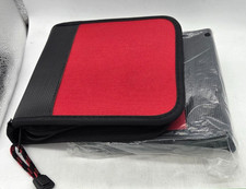 LOT OF 2, RED CD Case 24 Capacity DVD Organizer Travel Disc Storage Holder China picture