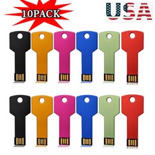 5/10Pack Metal Key Memory Stick Flash USB 2.0 Flash Drive Pen Drive Thumb Drive picture