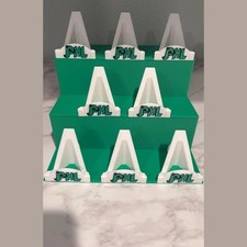 3D Printed Bleacher Card Display / 8 Removable LOGO card stands - Show off the picture