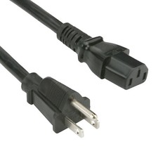 120V Power Cord NEMA 5-15P Male to IEC 60320 C13 Female 6ft CBL-PWCD-0160-IS picture