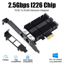 Dual 2.5G PCIe NIC Intel I226 RJ45 Ethernet Card Low Profile for NAS Desktop picture