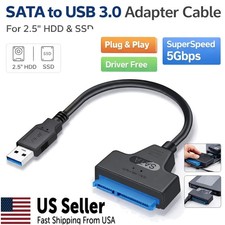 1-2 PCS SATA to USB 3.0 Cable, USB to SATA Hard Drive Adapter for SSD & HDD Data picture