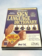 Vintage American Sign Language Dictionary Gold Edition CD Rom CD Set Brand New picture