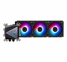MSI White 360mm Liquid CPU Cooler Radiator w/ Multicolor RGB Fans picture