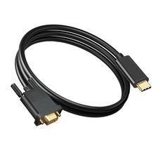 Danfetsoy USB C to VGA Cable 6Ft, Gold-Plated C Male Black  picture