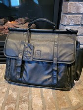 Vintage Basis Point Leather Black Laptop/Notebook Case/Bag/Holder 16.5