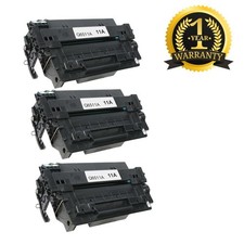 3PK Q6511A Black Toner Cartridge Compatible for HP (11A) 2420, 2420d, 2420dn picture