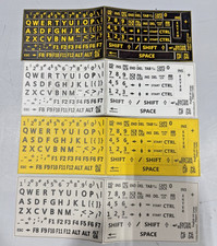 4 Pc English US Large Print Letters Black Yellow White Gray Keyboard Stickers picture