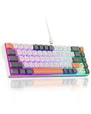 60 Percent Keyboard,RGB Backlit Gaming Keyboard USB-C Wired,Portable 68 Keys ... picture