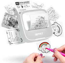 iDPRT Mini Printer with 1 Roll Sticker Paper, Portable Sticker Printer Efficient picture
