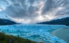 Landscape glacier sky nature clouds cyan perito moreno Custom Gaming Mat Desk picture