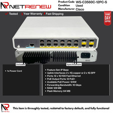 WS-C3560C-12PC-S  Cisco 3560C  PoE+  Switch  12 Port picture