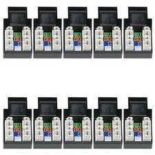 10x RJ11 RJ12 Cat3 Keystone Jack Telephone Phone Line 110 Punch Down 6P6C Black picture