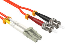 OM1 LC/ST Duplex 62.5/125 Multimode Fiber Optic Cable - 1/2/3/5/10/15m picture