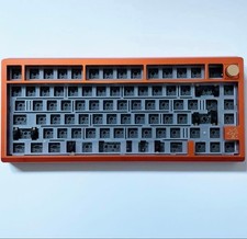 Meletrix ZOOM75 SE Bluetooth Keyboard Kit Anodized Orange Gold RGB Tested picture