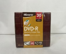 Memorex DVD-R 30 PK Memory Keeper Box Brand New & Sealed picture