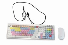 Logickeyboard Avid Digidesign Pro tools Slim Line PC Keyboard G1N + Apple Mouse picture