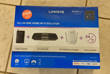 Brand New Linksys Home DOCSIS 3 Cable Modem + Router + Extender Bundle F5Z0644 picture