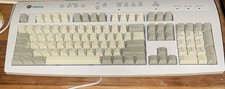 Vintage Gateway Wired PS/2 Computer Keyboard P/N: 7000985 Orange 6 Pin Connector picture