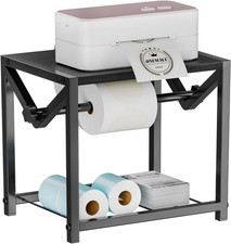 Label Holder for Rolls and Fanfold Labels, Wooden & Metal Thermal Sticker Lab... picture